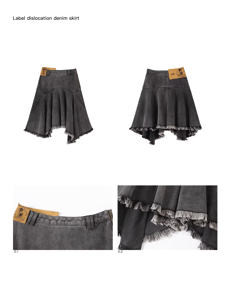 Raw-Edge Fragment Skirt