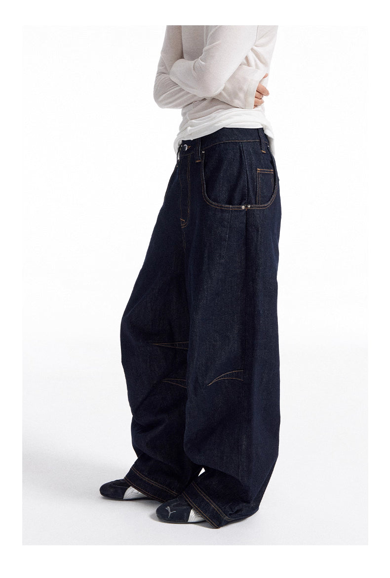 Removable Waistband Wool Trousers with Openwork Pockets