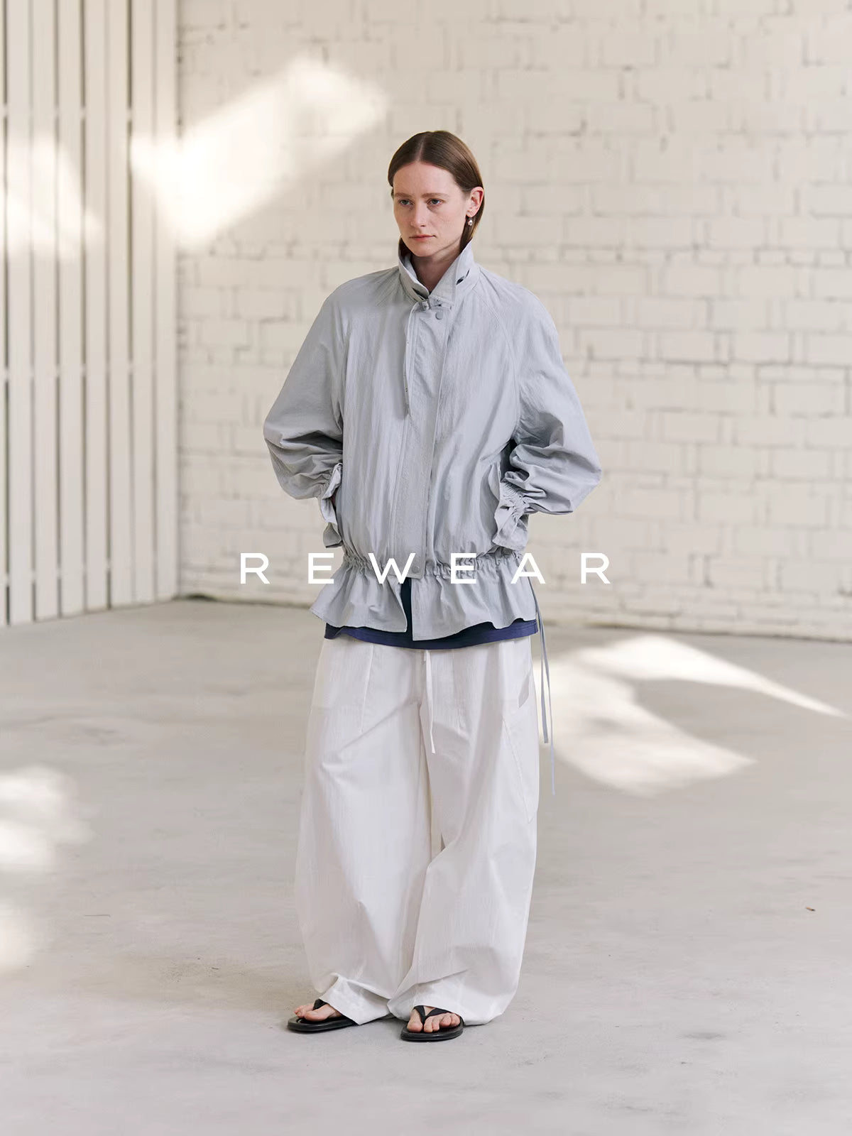 Crisp Slant Pocket Alabaster Trousers