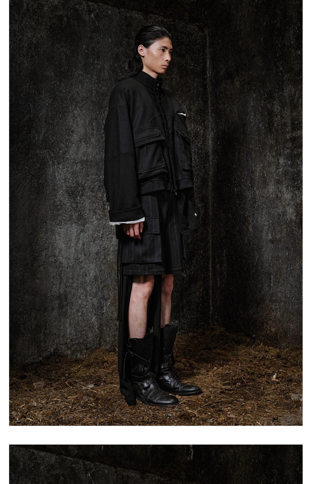 Blouson Jacket in Black Ink