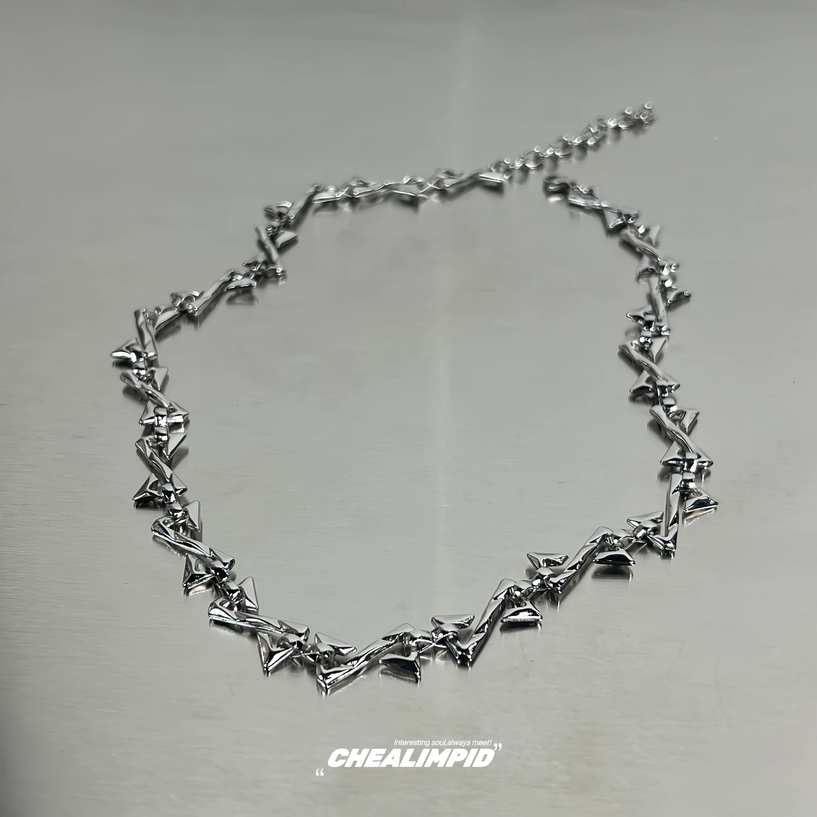 Fractured Link Chain Necklace
