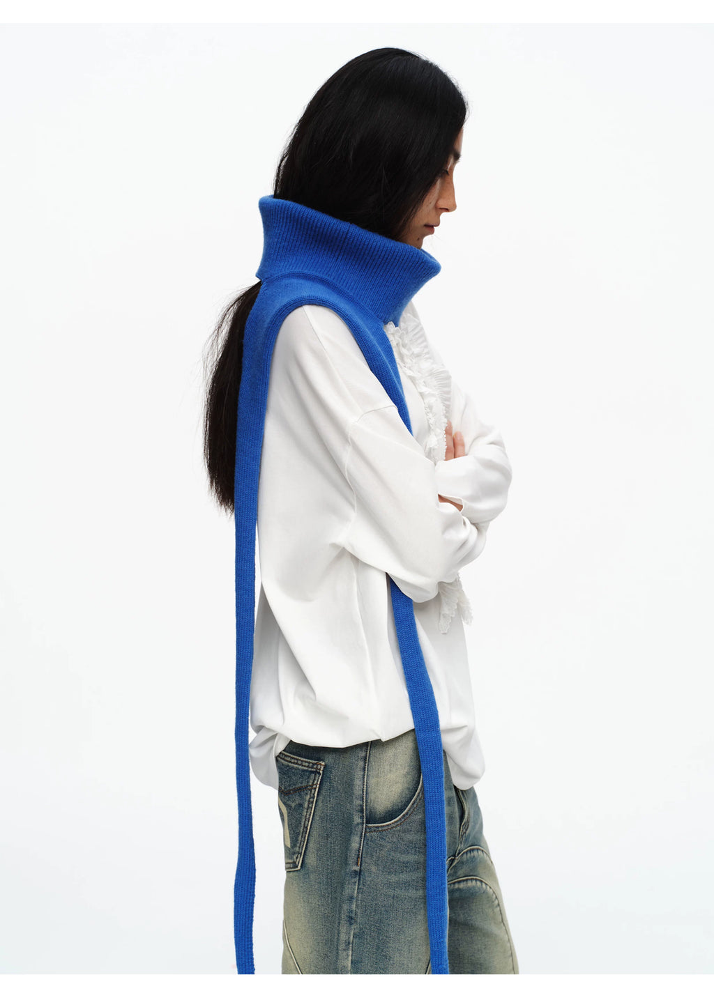 Cobalt Braided Scarf