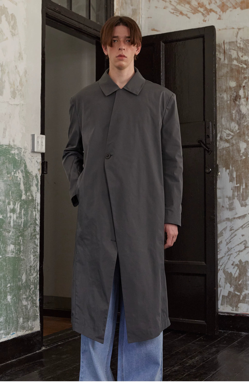Single-Breasted Longline Mac Coat