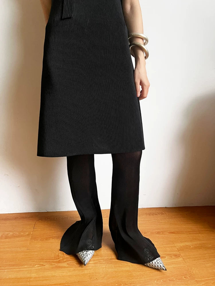 Nocturne Pleat Halter Dress