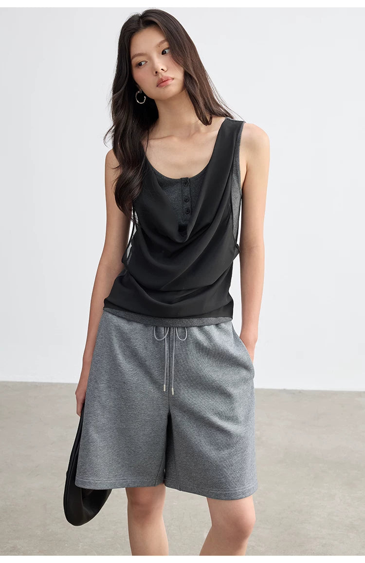 Cascade Drape Layered Tank