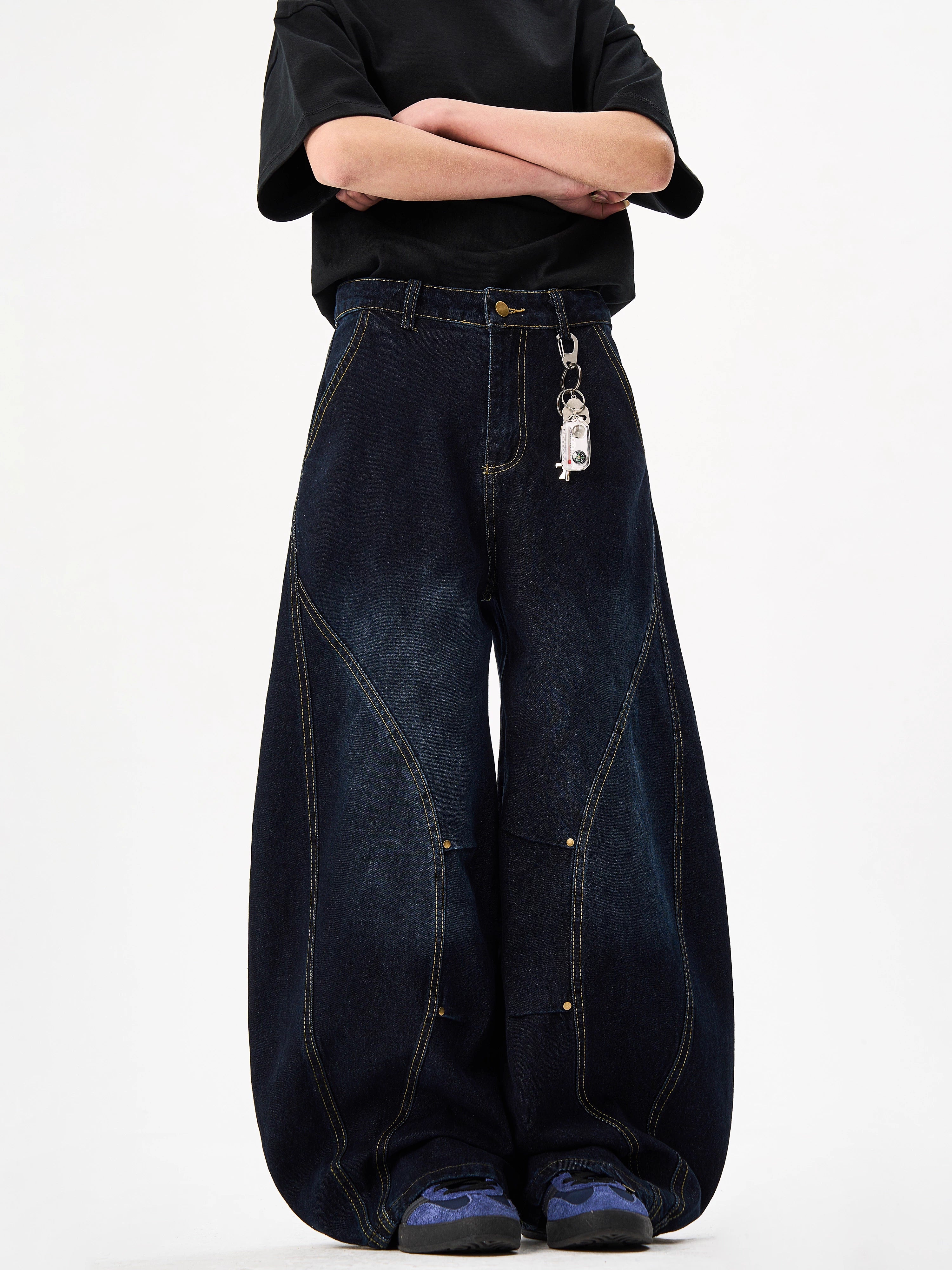 Balloon Contrast Stitch Jeans