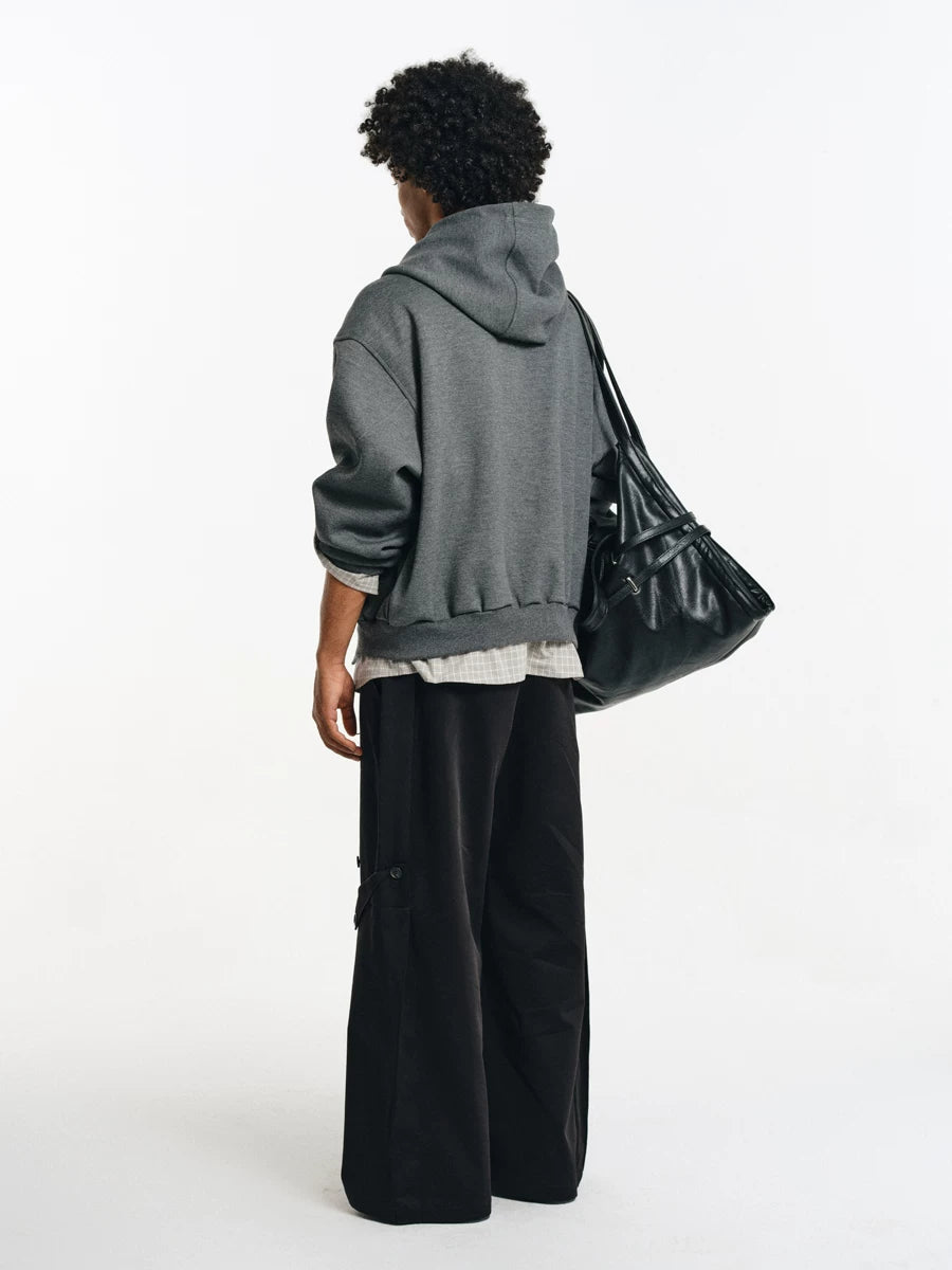 Detachable Plaid Layer Hoodie