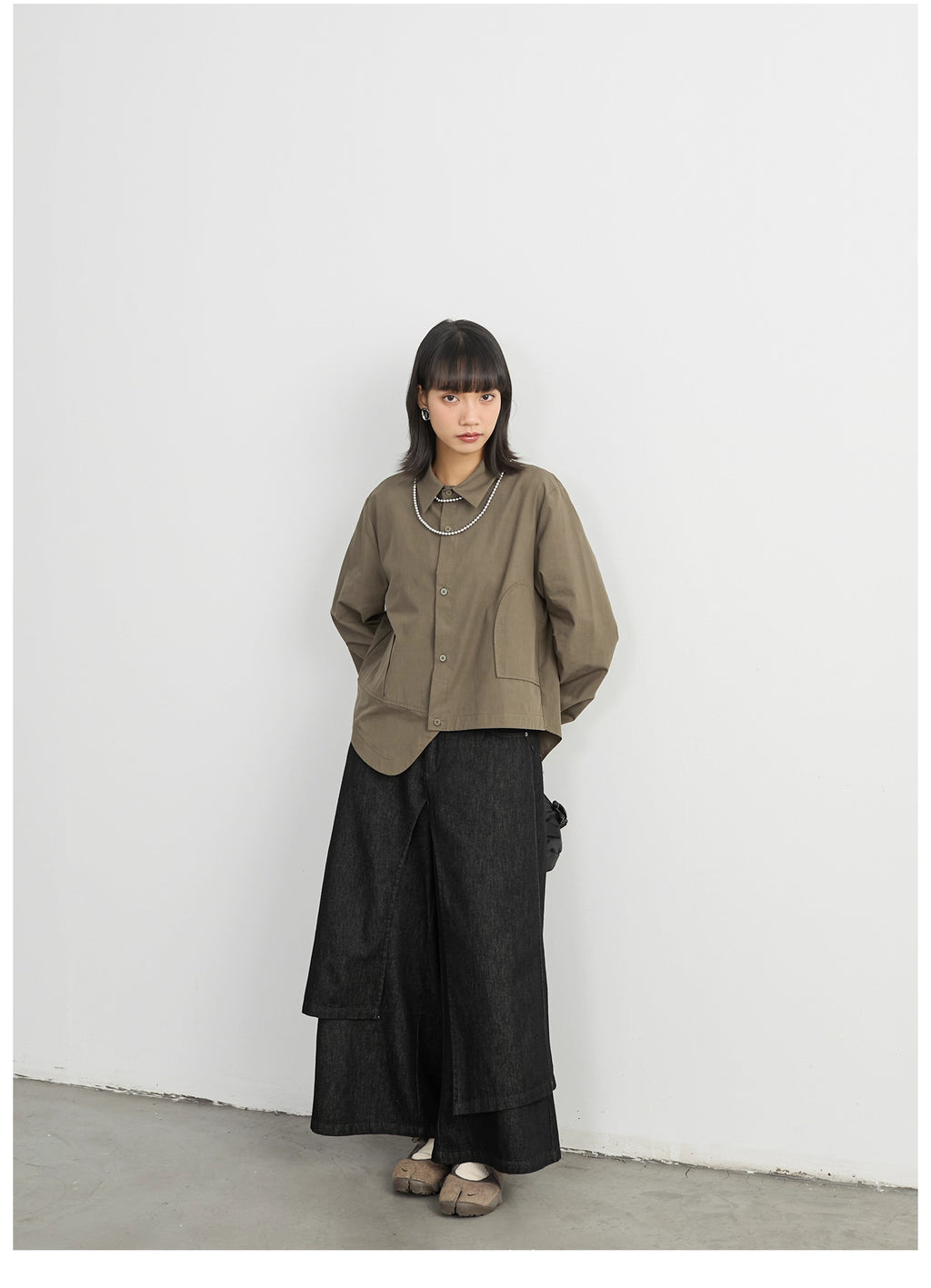Split-Level Skirt Pants