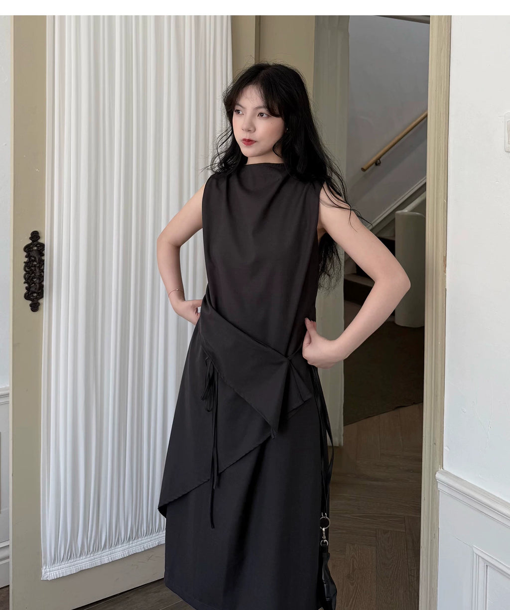 Foldline Wrap Dress