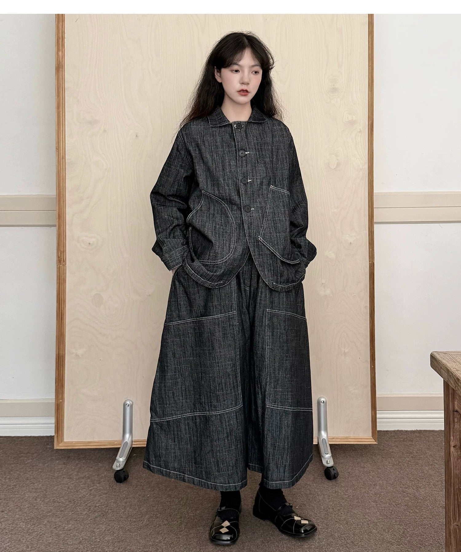 Petal Drift Button-Up Jacket