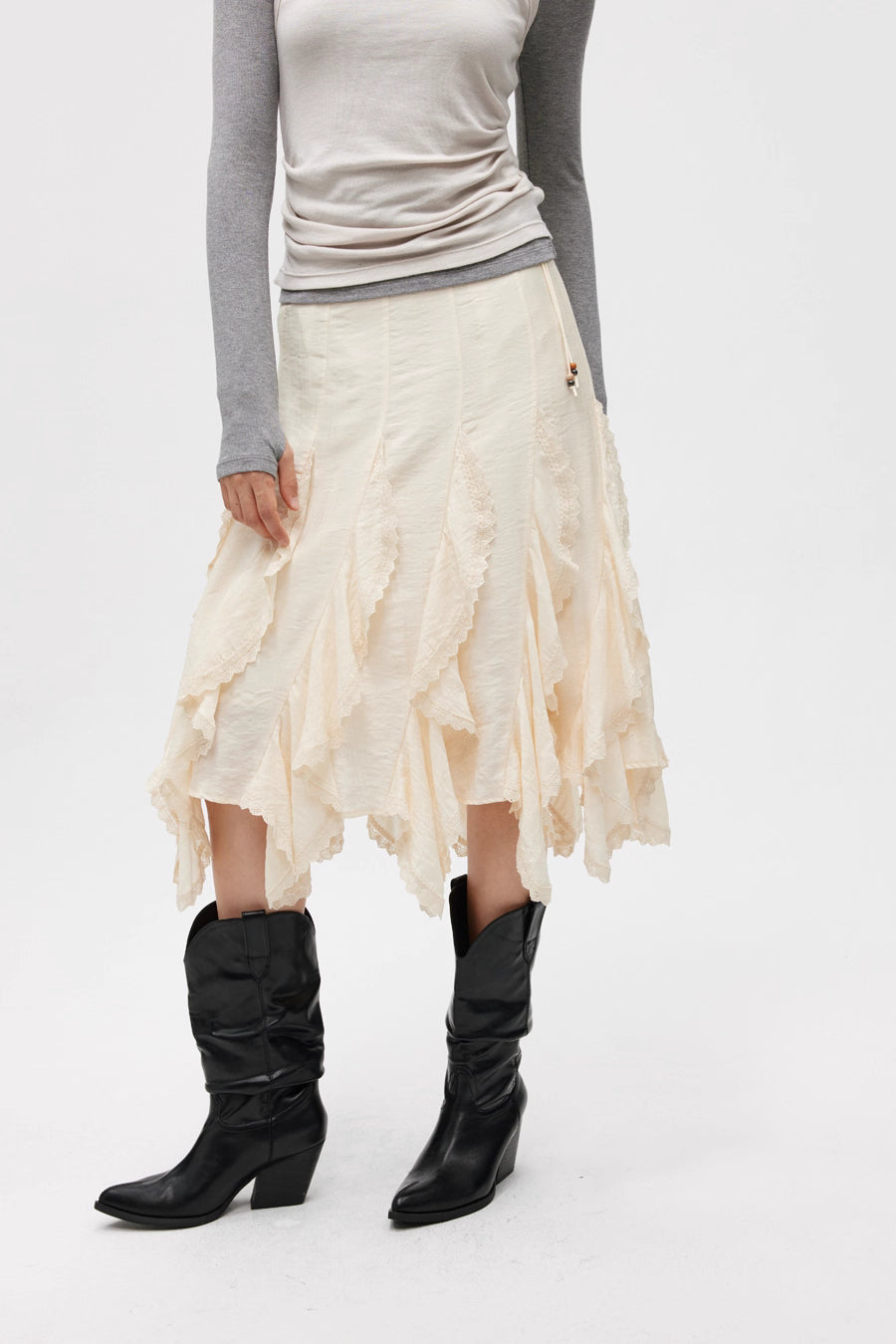 Asymmetric Fluid Flow Skirt