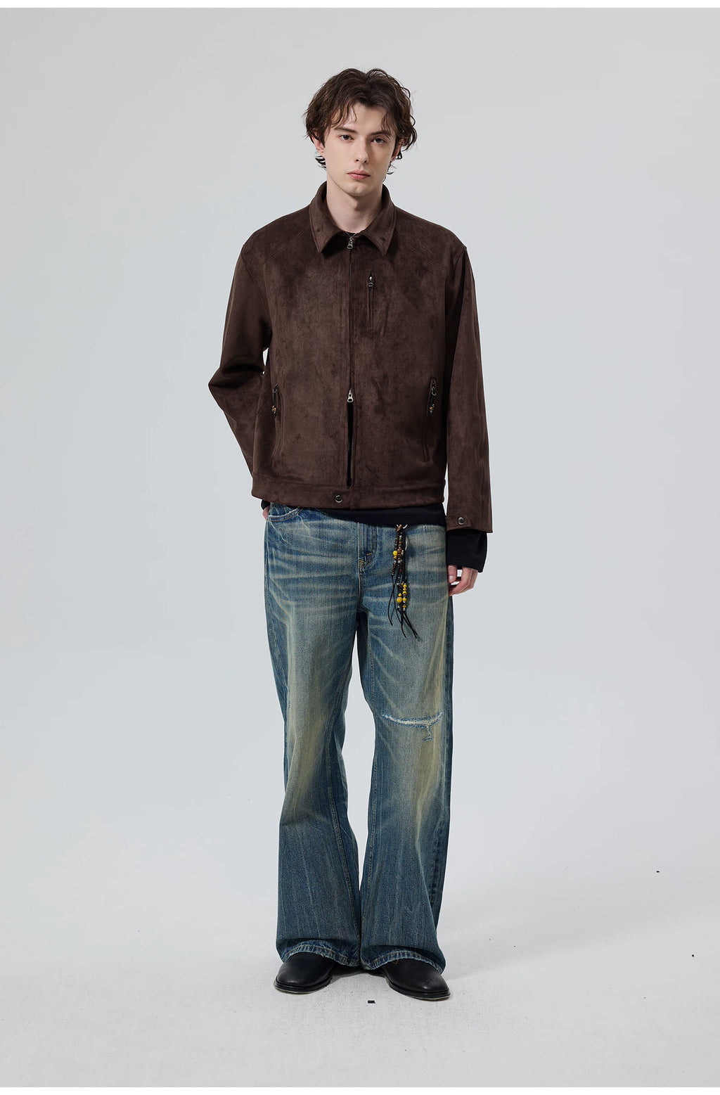 Burnished Point-Collar Jacket