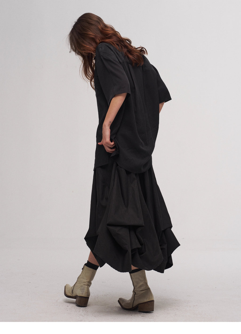 Tulip Skirt in Black Ink