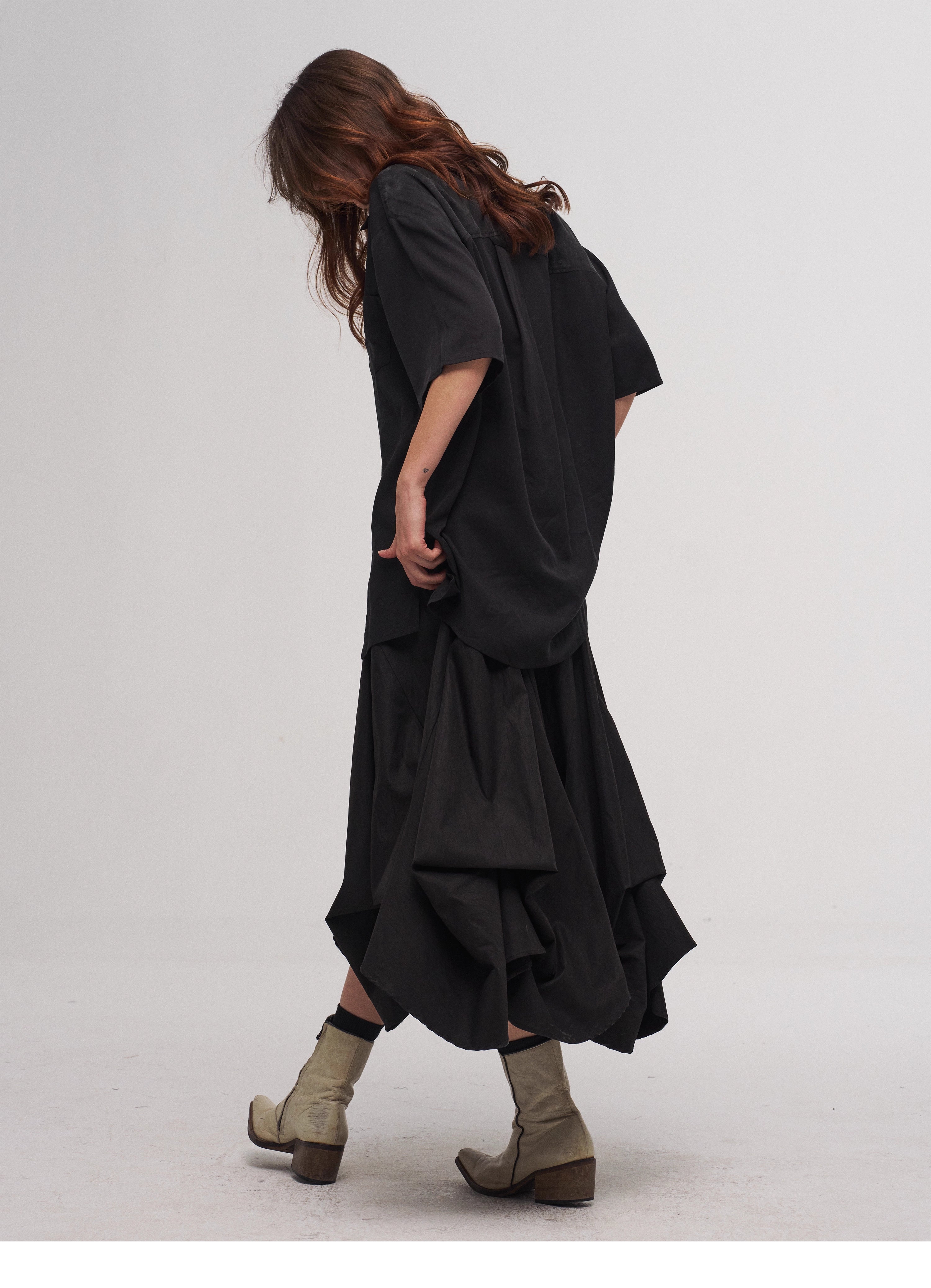 Tulip Skirt in Black Ink