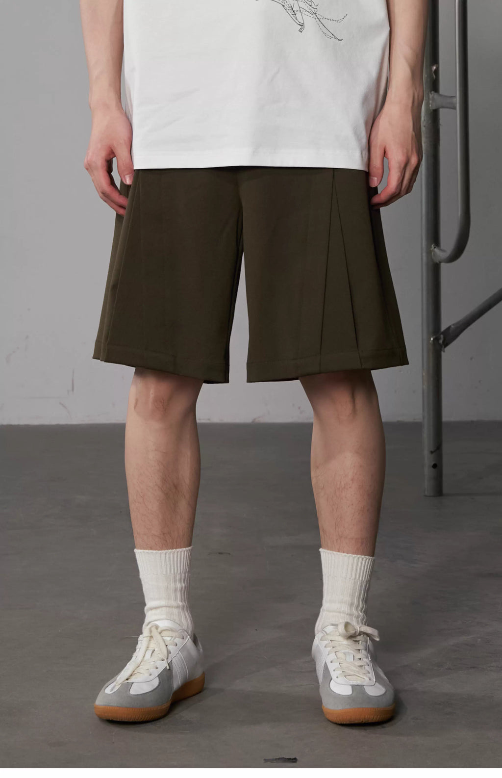 Inverted Box Pleat Shorts