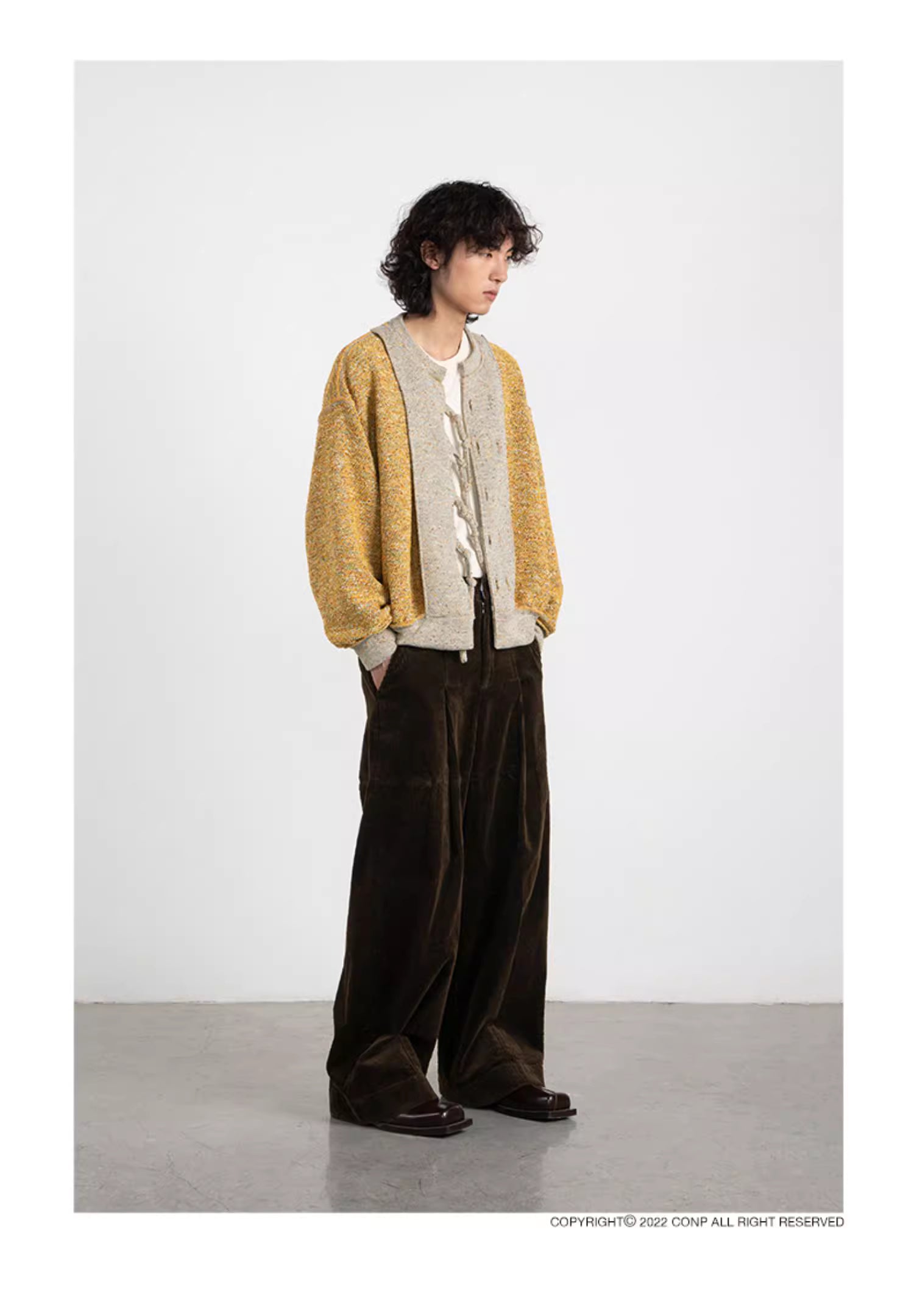 Reversible Knit Cardigan with Frog Closures