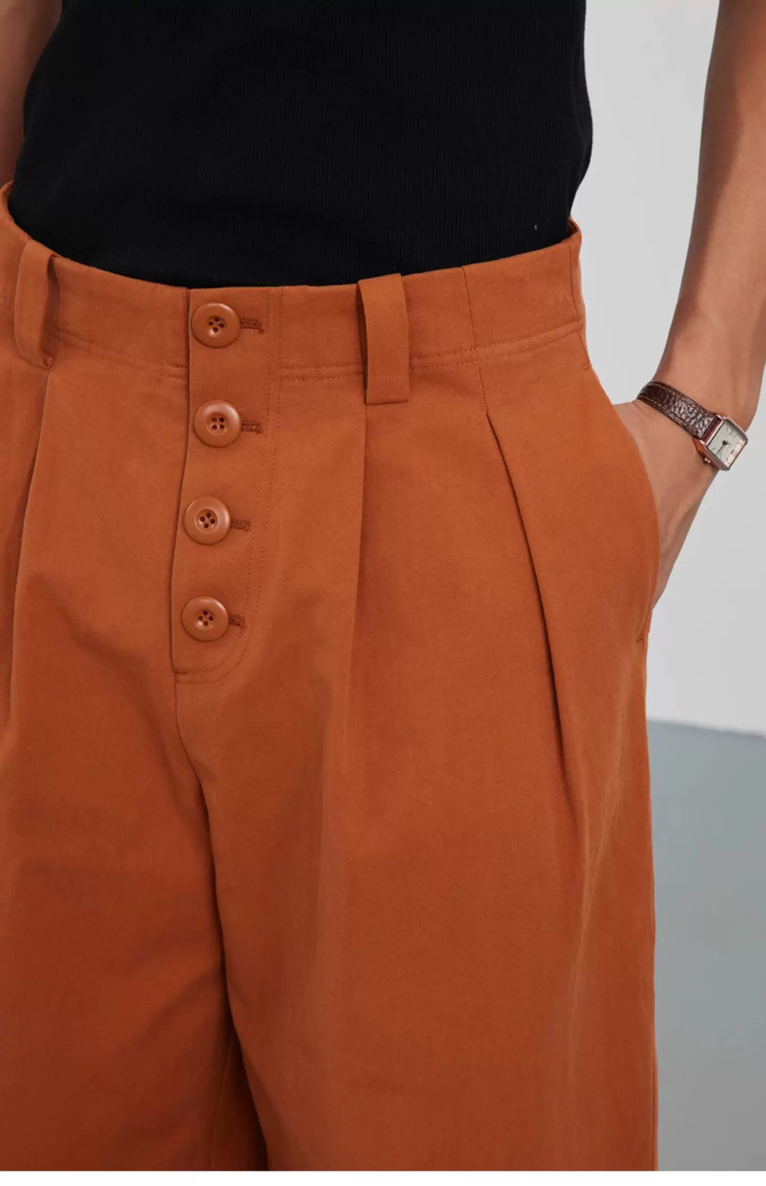 Laterite Pleated Trousers