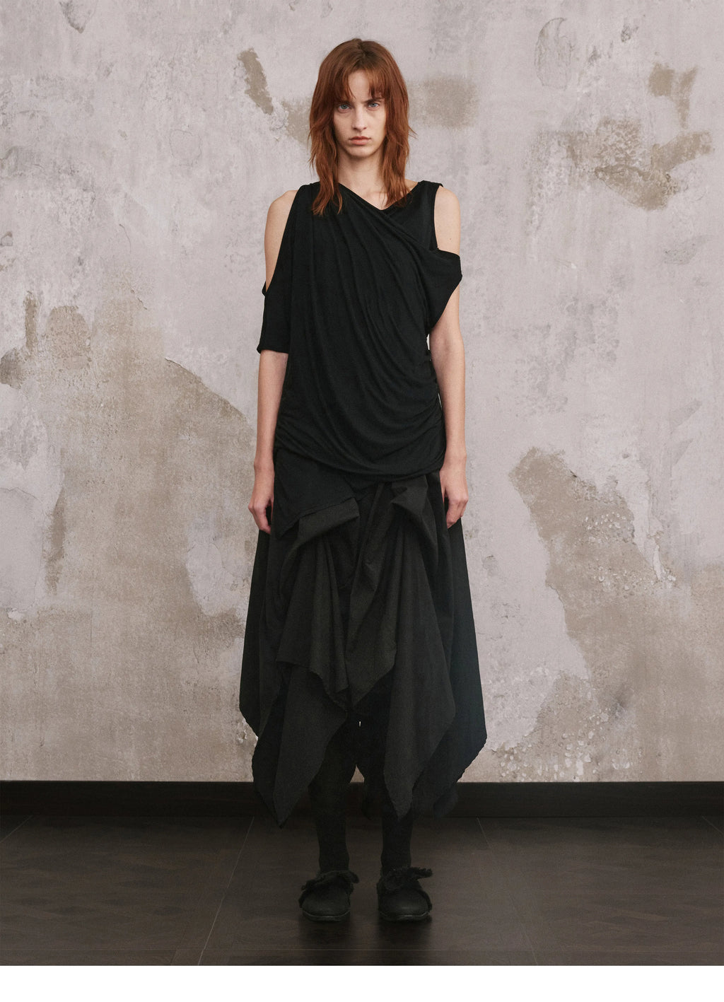 Cold-Shoulder Drape Top