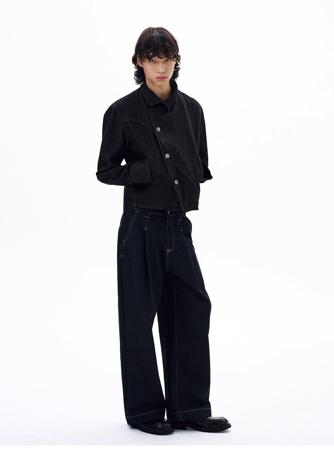 Diagonal Button Jacket