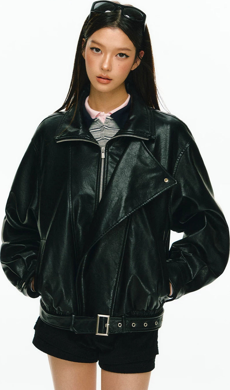 Model Off-Duty Biker Jacket