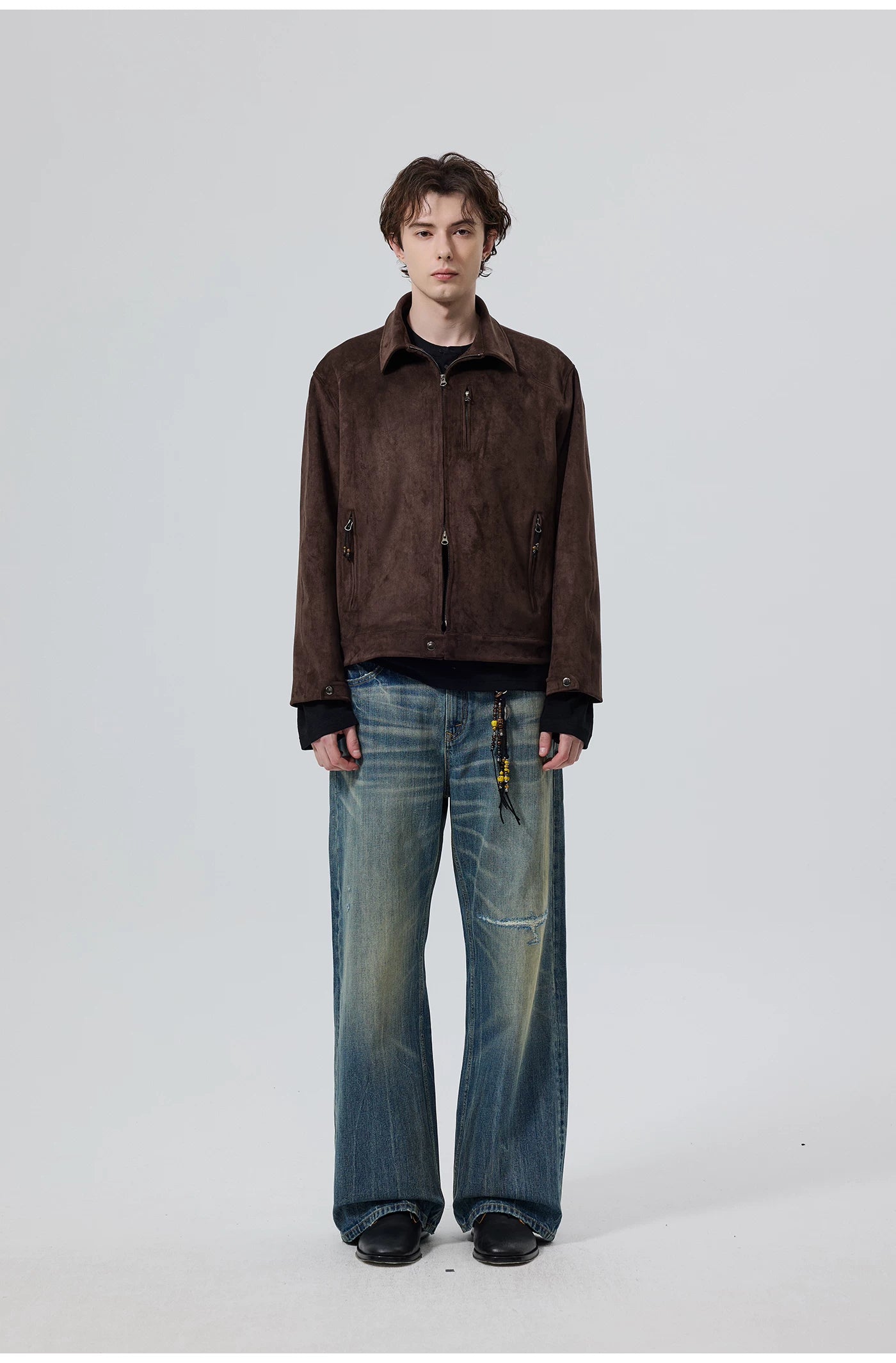 Burnished Point-Collar Jacket