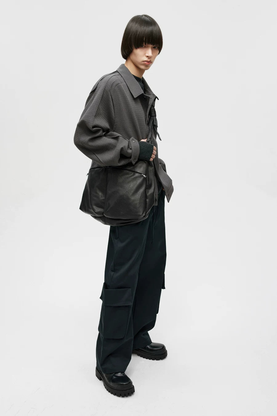 Bow Strap Slouch Messenger Bag