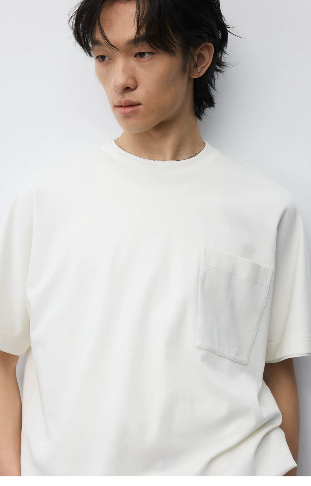 Triacetate Blend Pocket T-Shirt