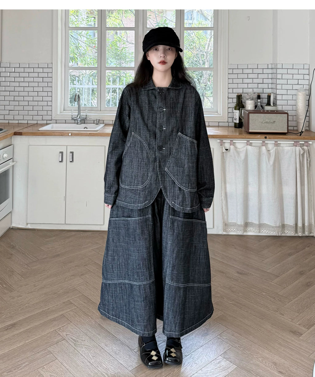 Petal Drift Button-Up Jacket