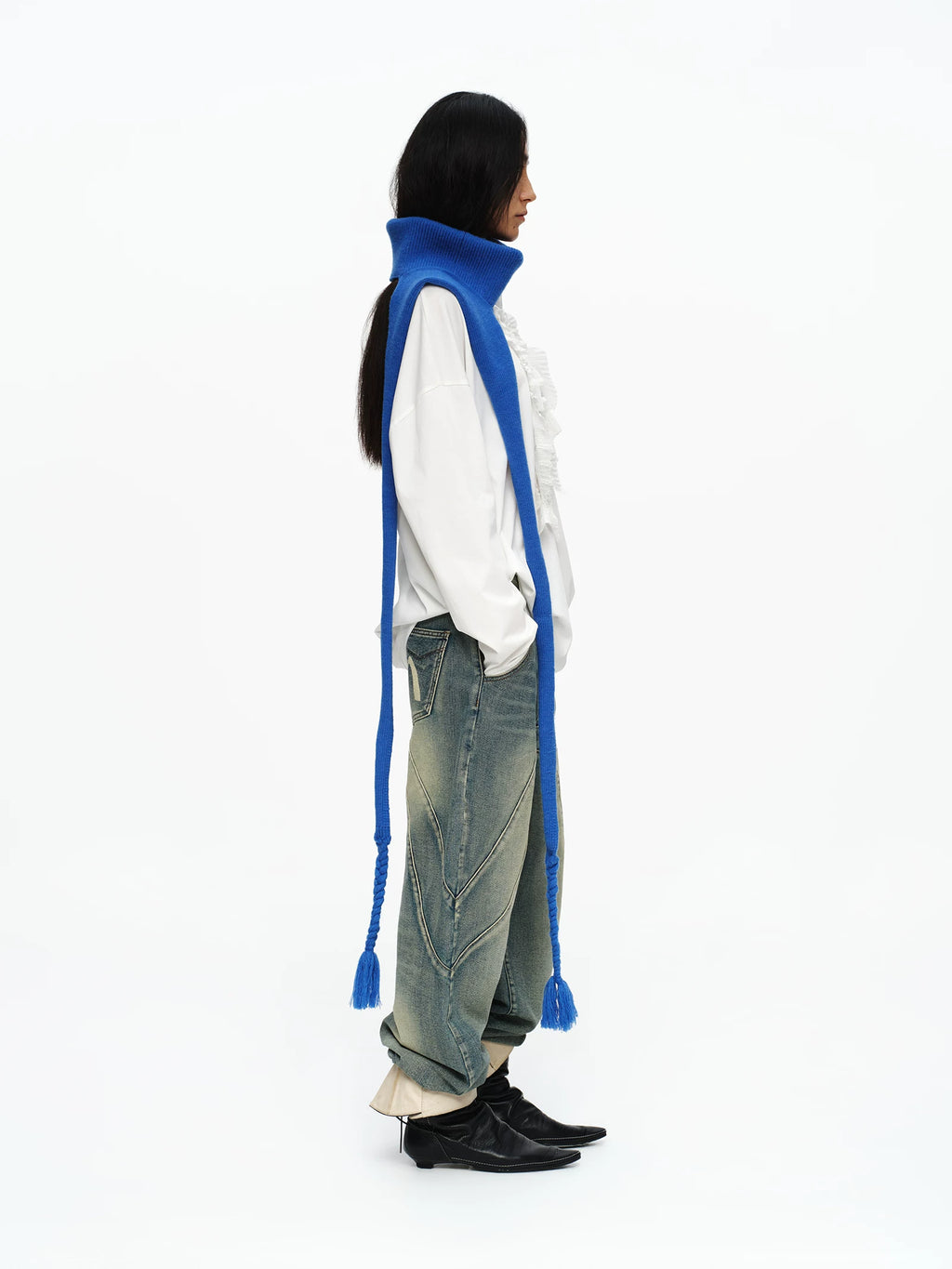 Cobalt Braided Scarf