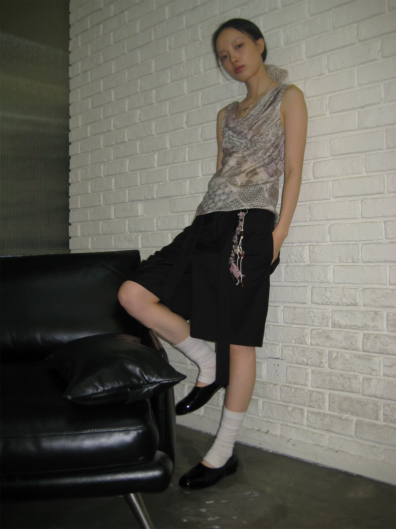 Soft Utility Wool Blend Suit Shorts