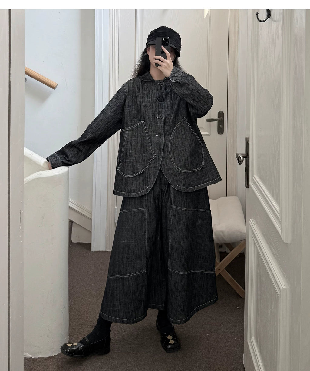 Petal Drift Button-Up Jacket