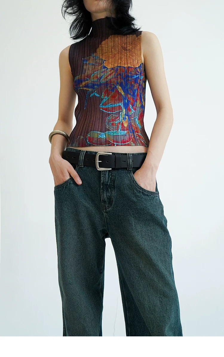 Chromatic Verdant Pleat Tank – CITIZEN OUTLIER