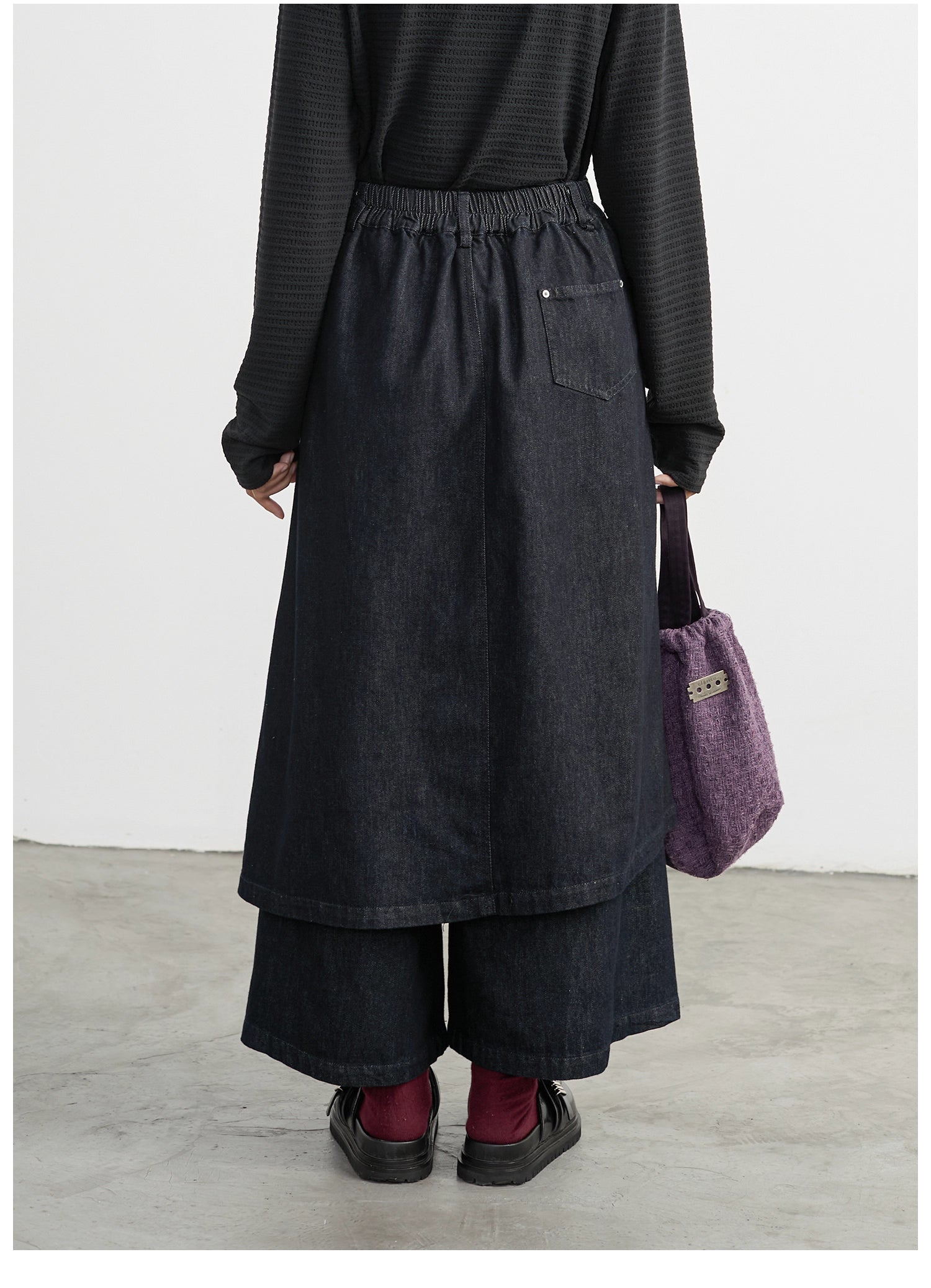 Split-Level Skirt Pants