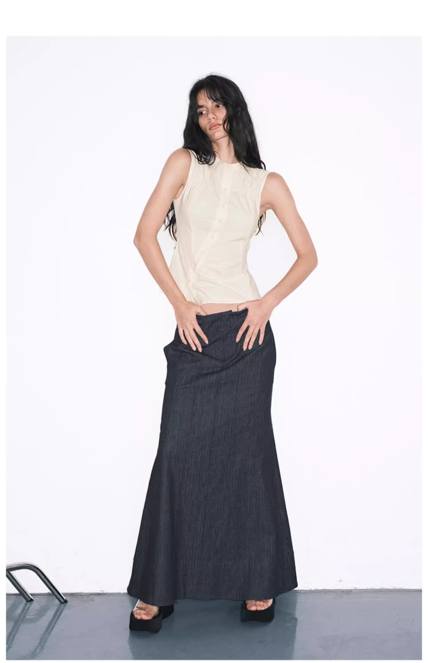 Asymmetric Button Blouse