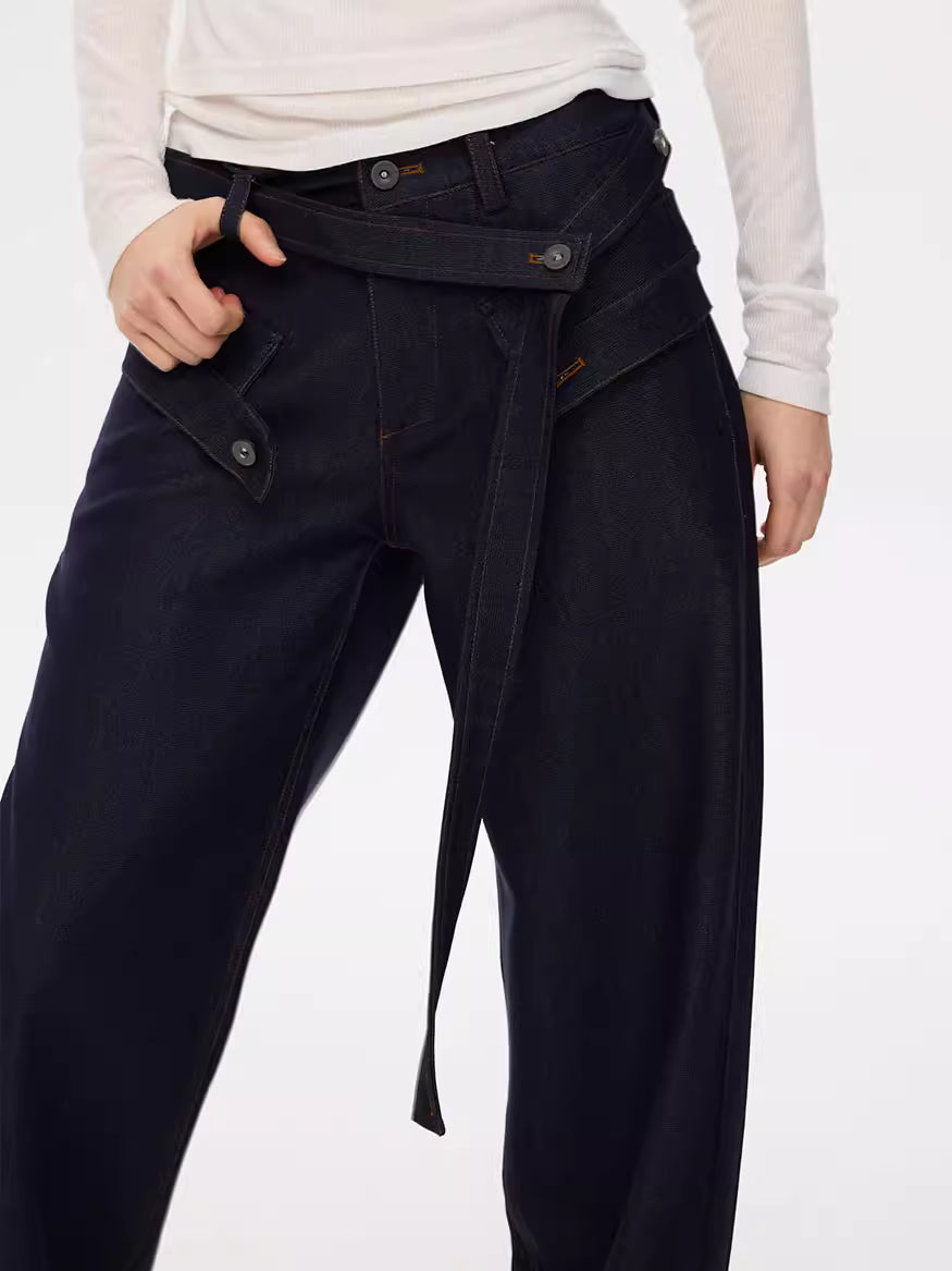 Asymmetric Wrap Jeans