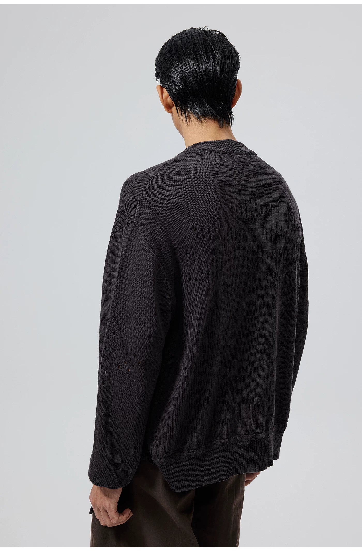 Perforated Knit Cardigan