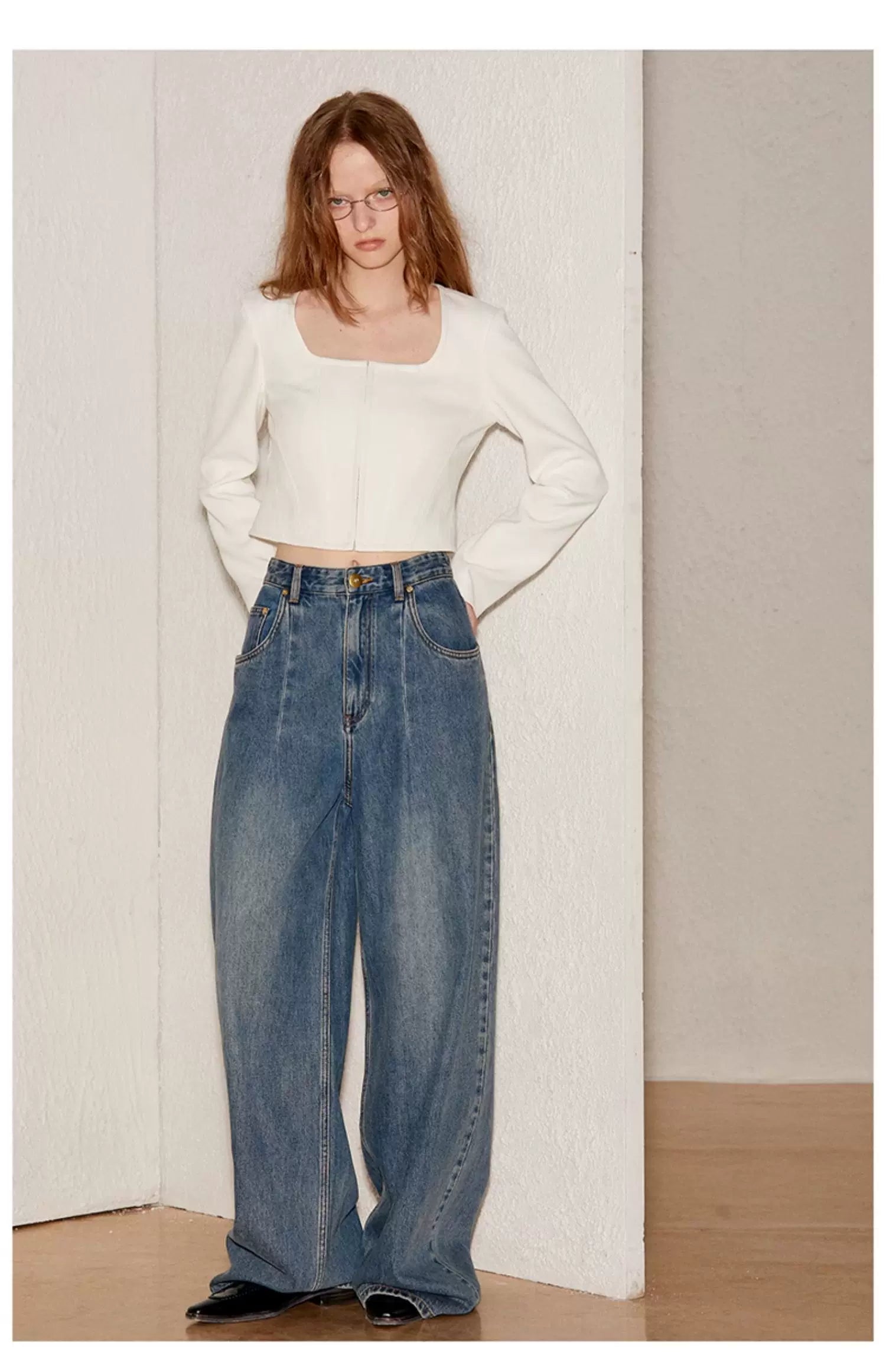 Wide Leg Structural Jeans