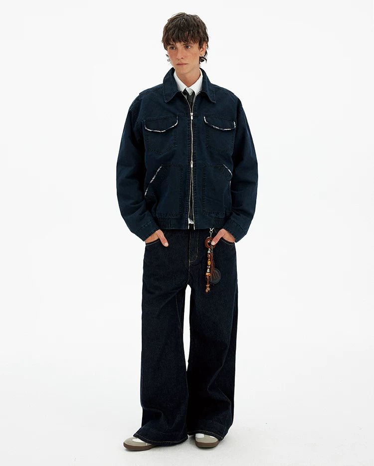 Contrast Trim Workwear Blouson