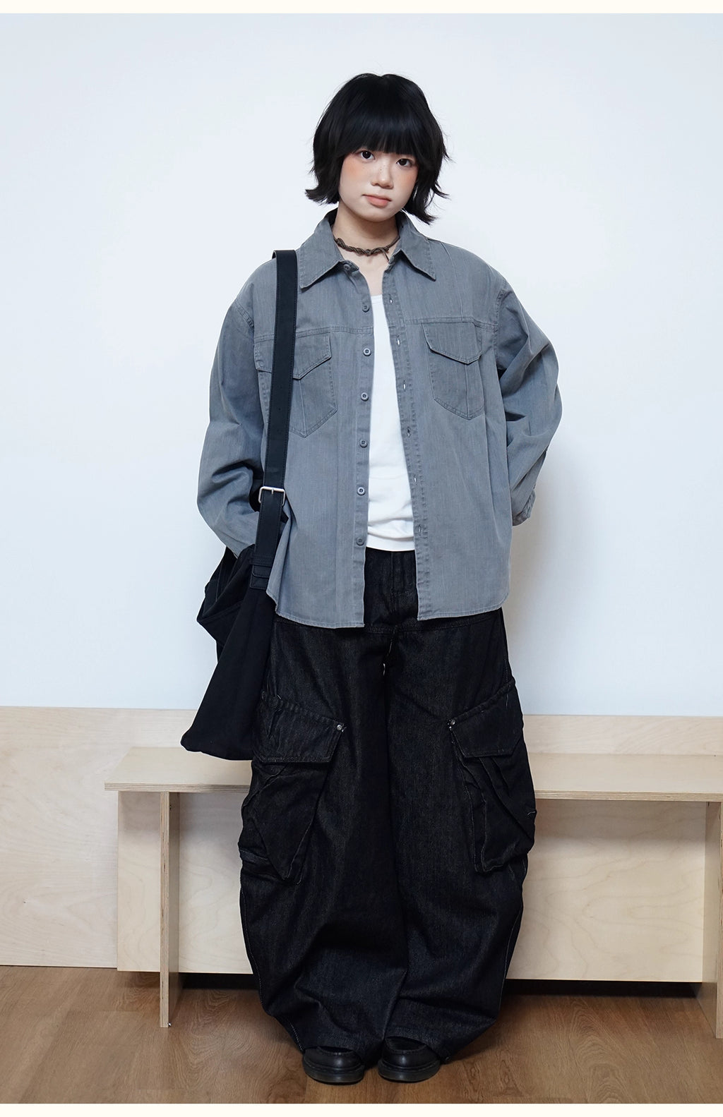 Architectural Barrel-Leg Cargo Denim