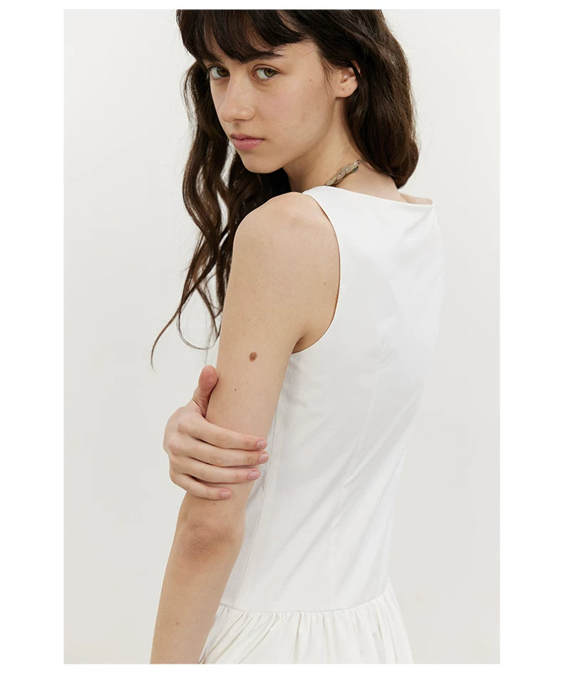 Buttonfront Gathered Maxi Dress