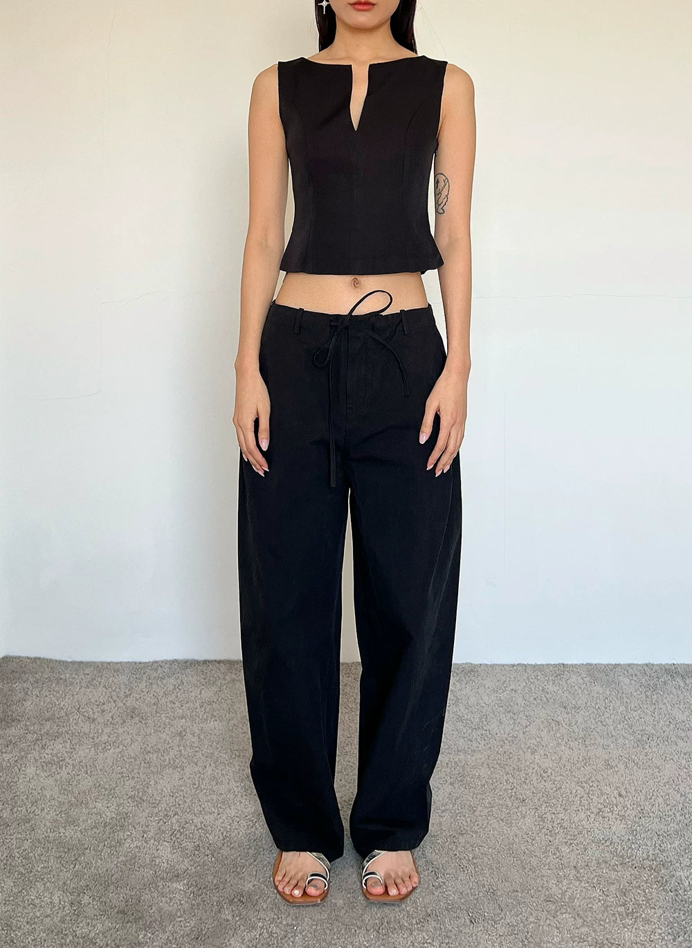 Sculpted Split-Neck Vest
