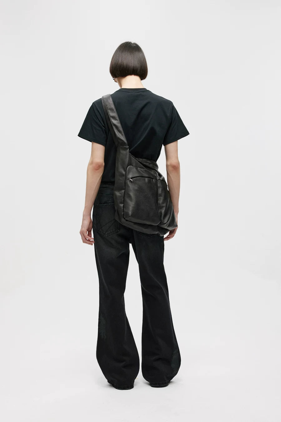 Bow Strap Slouch Messenger Bag