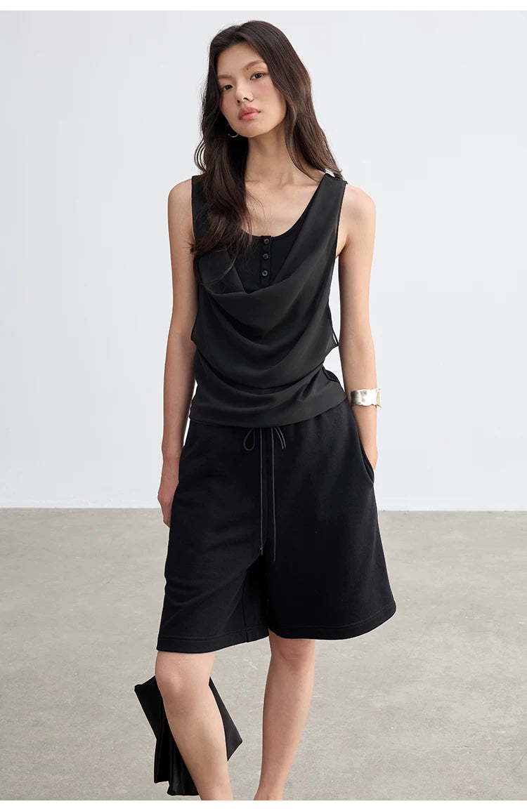 Cascade Drape Layered Tank