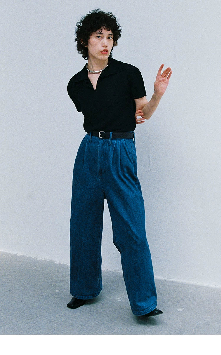 Micro-Piqué Polo Top
