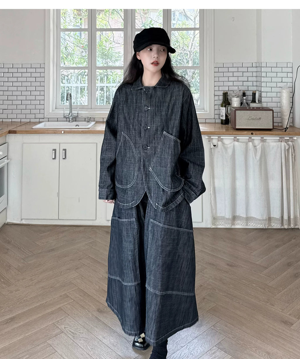 Petal Drift Button-Up Jacket