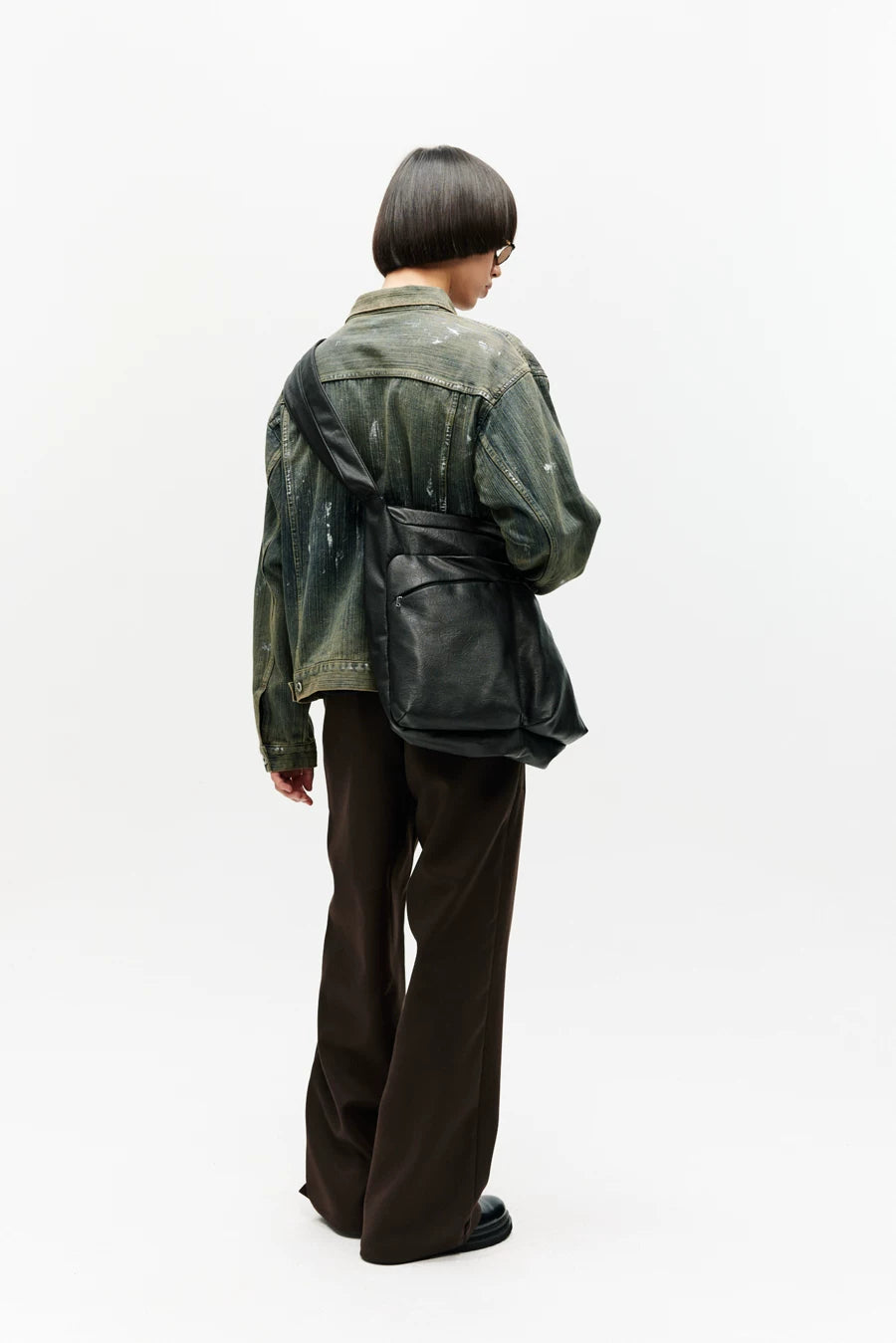 Bow Strap Slouch Messenger Bag