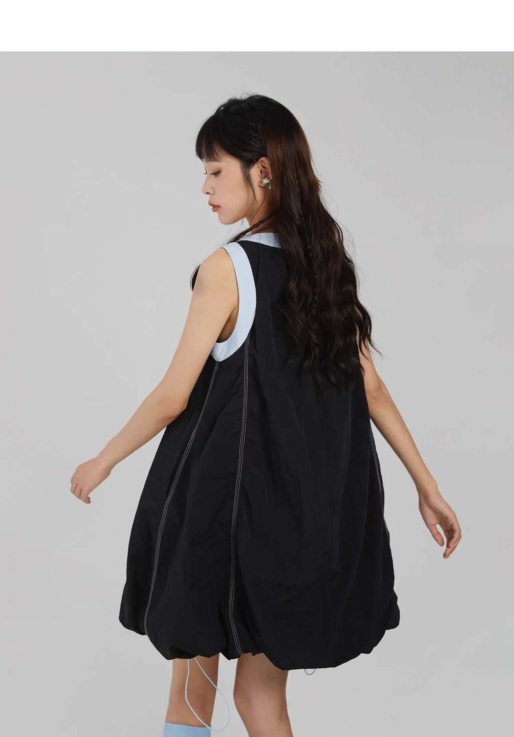 Technical Stitch Parachute Dress