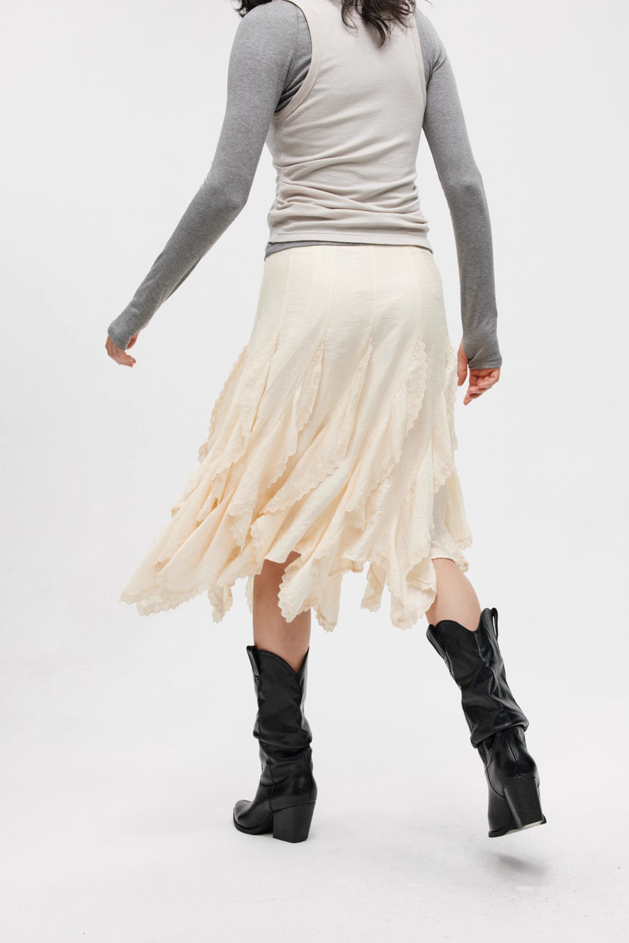 Asymmetric Fluid Flow Skirt
