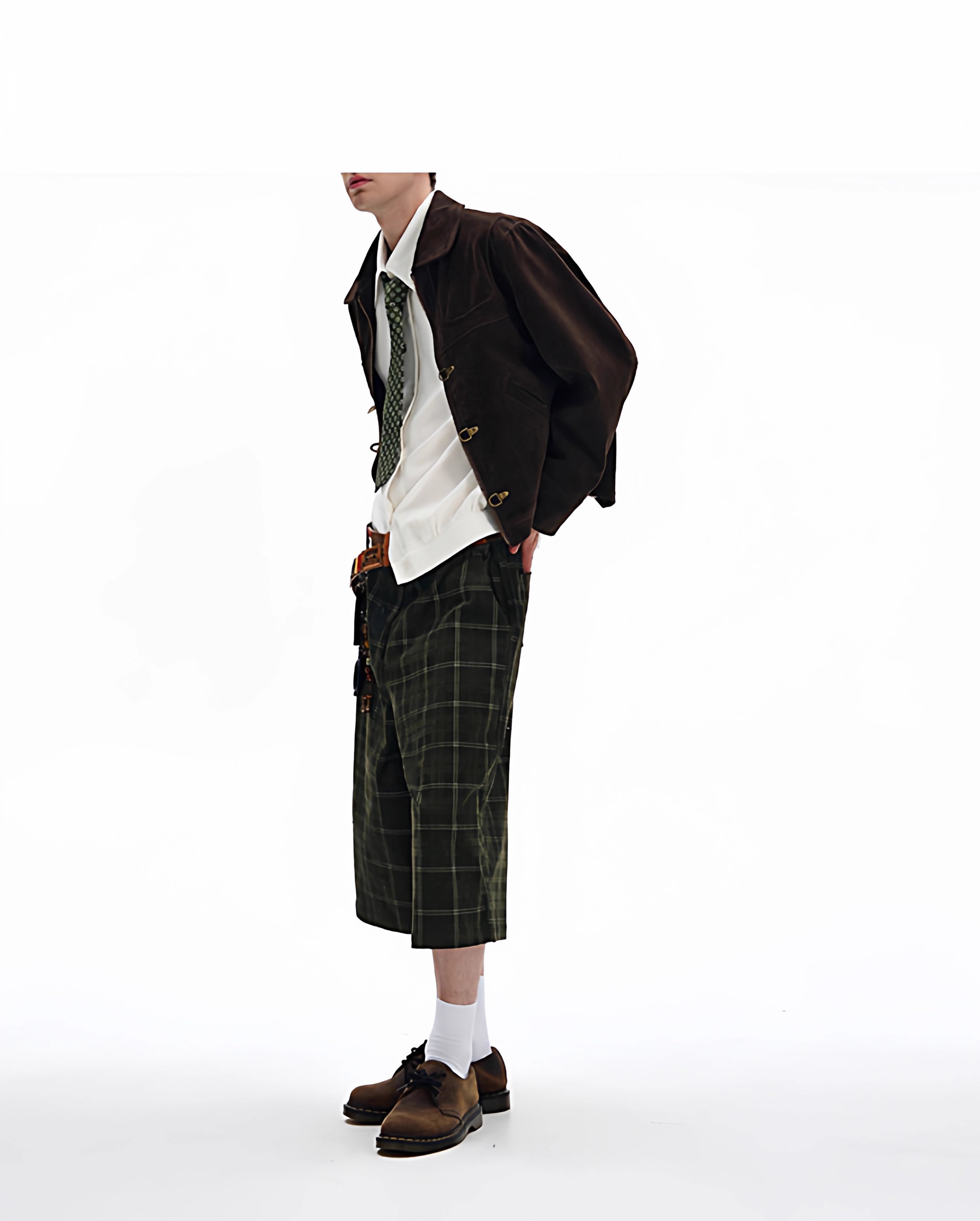 Croc-Clasp Suede Bomber