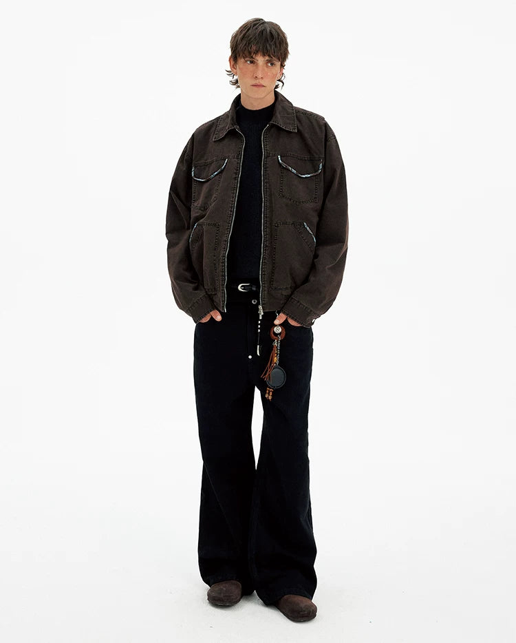 Contrast Trim Workwear Blouson